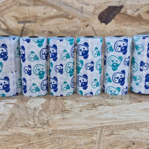 PE Perfumed White Printed Dog Poop Bags