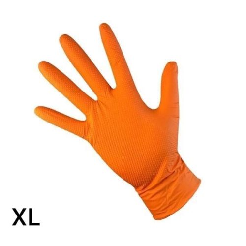 ASAP T-Grip Orange Nitrile Diamond Texture