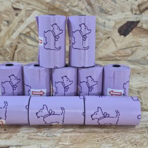 PE Perfumed Purple Dog Poop Bags