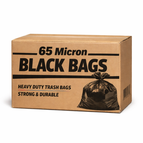 Heavy Duty Black Bags 65 Micron