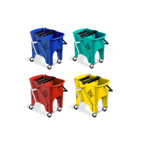 Squizzy 15L Colour Coded Mopping System With Wheels