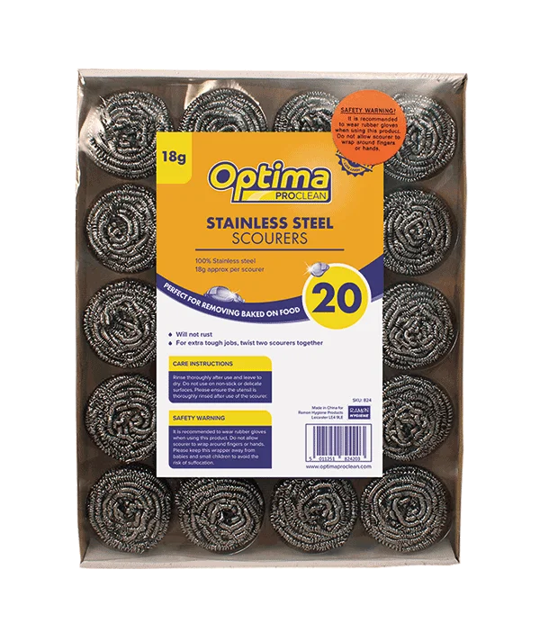 The 18g Optima Proclean Stainless Steel Scourers