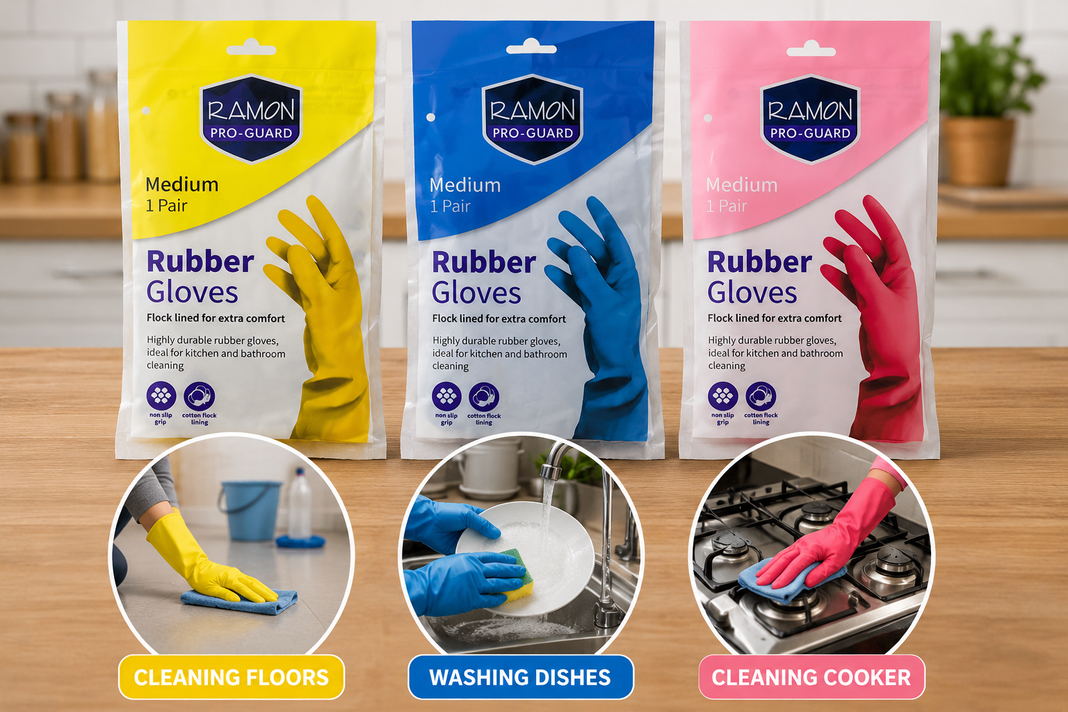 Ramon Proguard Colour Coded Rubber Gloves