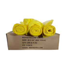 Biodegradable Yellow Bin Bags X 200 Bags Per Box