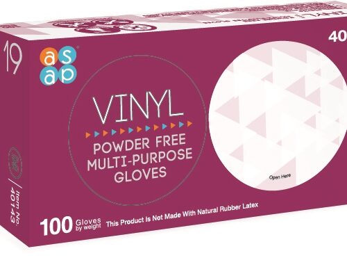 ASAP Vinyl Powder Free Disposable Gloves