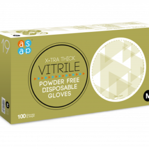 ASAP X-Tra Thick Vitrile Black Powder Free Disposable Glove