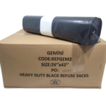 Heavy Duty Black Recycled Heavy Duty Bin Liners I 55 Micron 