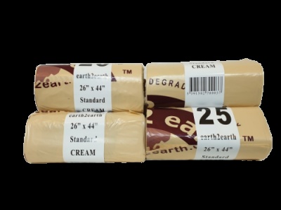 Using The Earth2Earth Standard Refuse Sack Cream – 26" x 44" To Dispose Waste