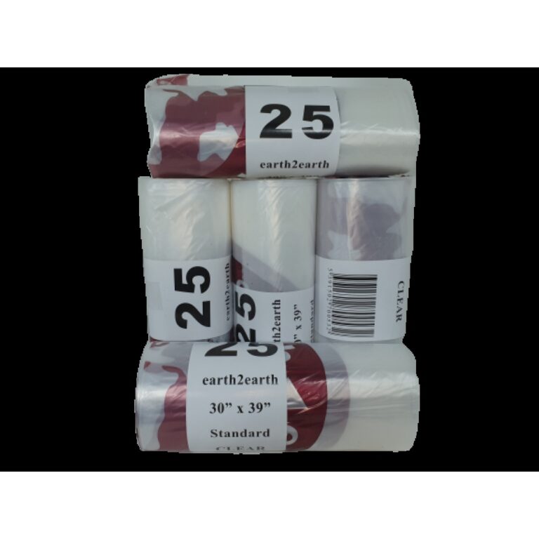 For The Earth2Earth 30" x 39" Standard Refuse Sack Clear (Slim Jim)