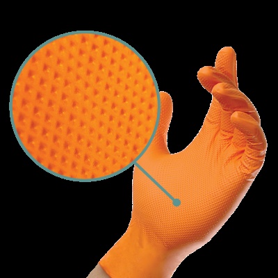 Keeping Your Hands Clean And Dry With The ASAP T-Grip Orange Nitrile Gloves
