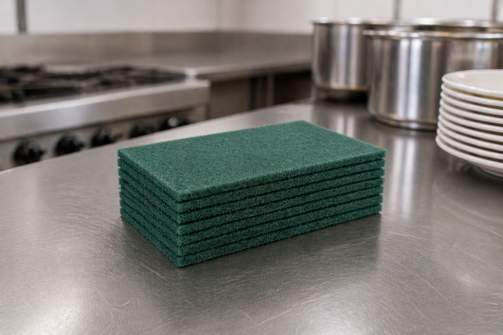 Heavy Duty Green Catering Scouring Pads